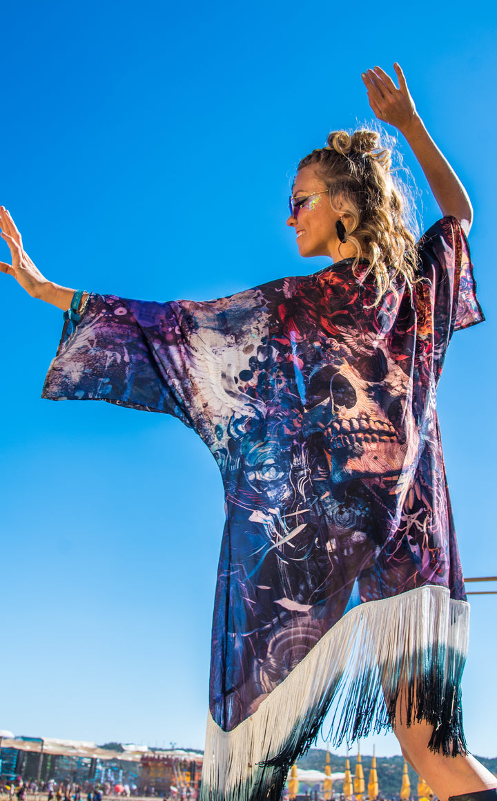 Android Jones Kimono - "Santa Clara" - Warrior Within Designs ,Onesie 