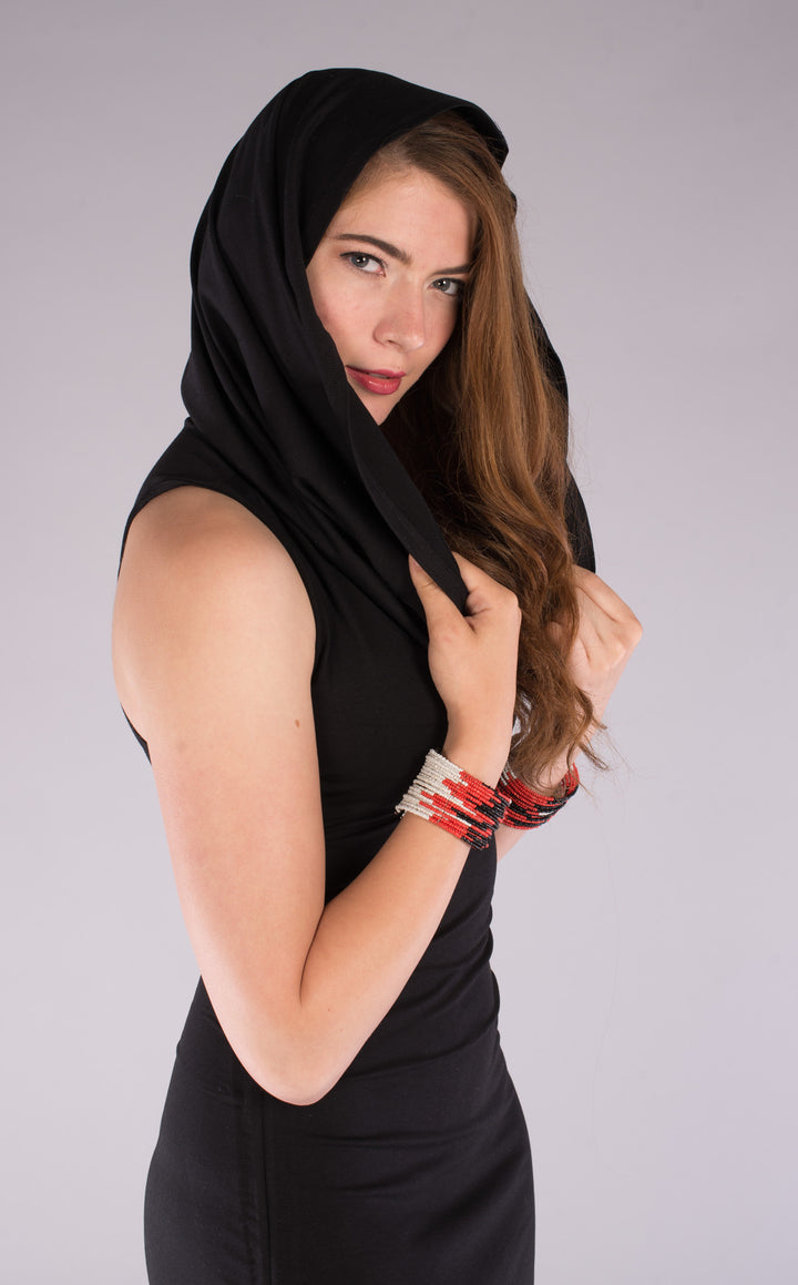 Black Bamboo Huntress Cinch Dress - Warrior Within Designs ,Dress 