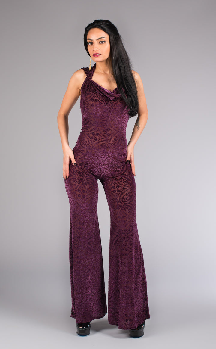 Maroon Burnout Velvet Mystique Onesie - Warrior Within Designs ,Onesie 