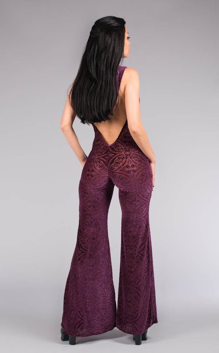 Maroon Burnout Velvet Mystique Onesie - Warrior Within Designs ,Onesie 