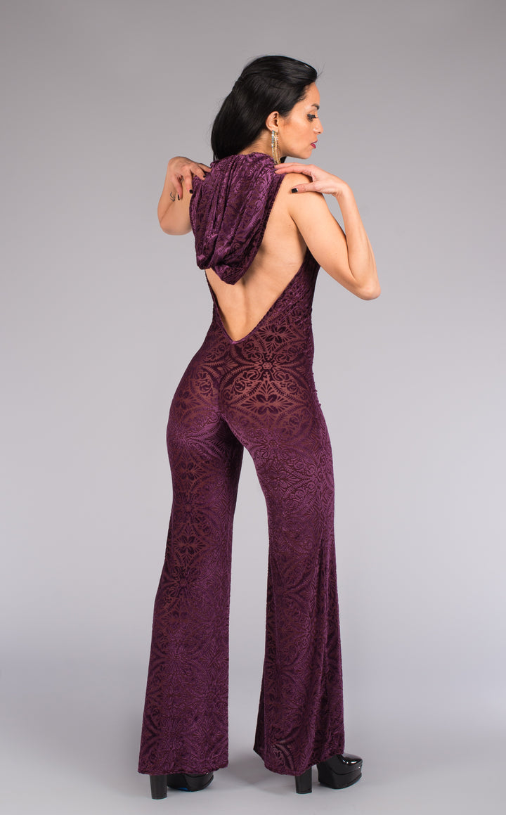 Maroon Burnout Velvet Mystique Onesie - Warrior Within Designs ,Onesie 