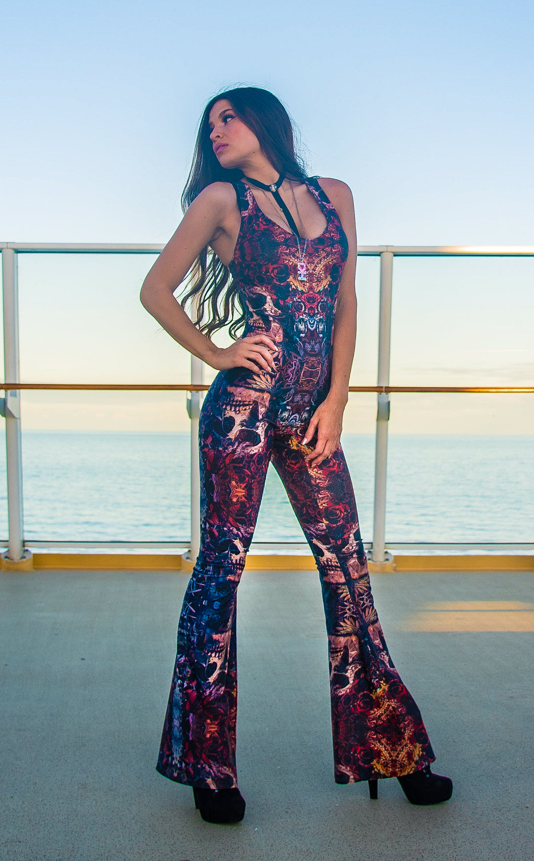 Santa Clara Panther Onesie - Android Jones Collection - Warrior Within Designs ,Jumpsuit 