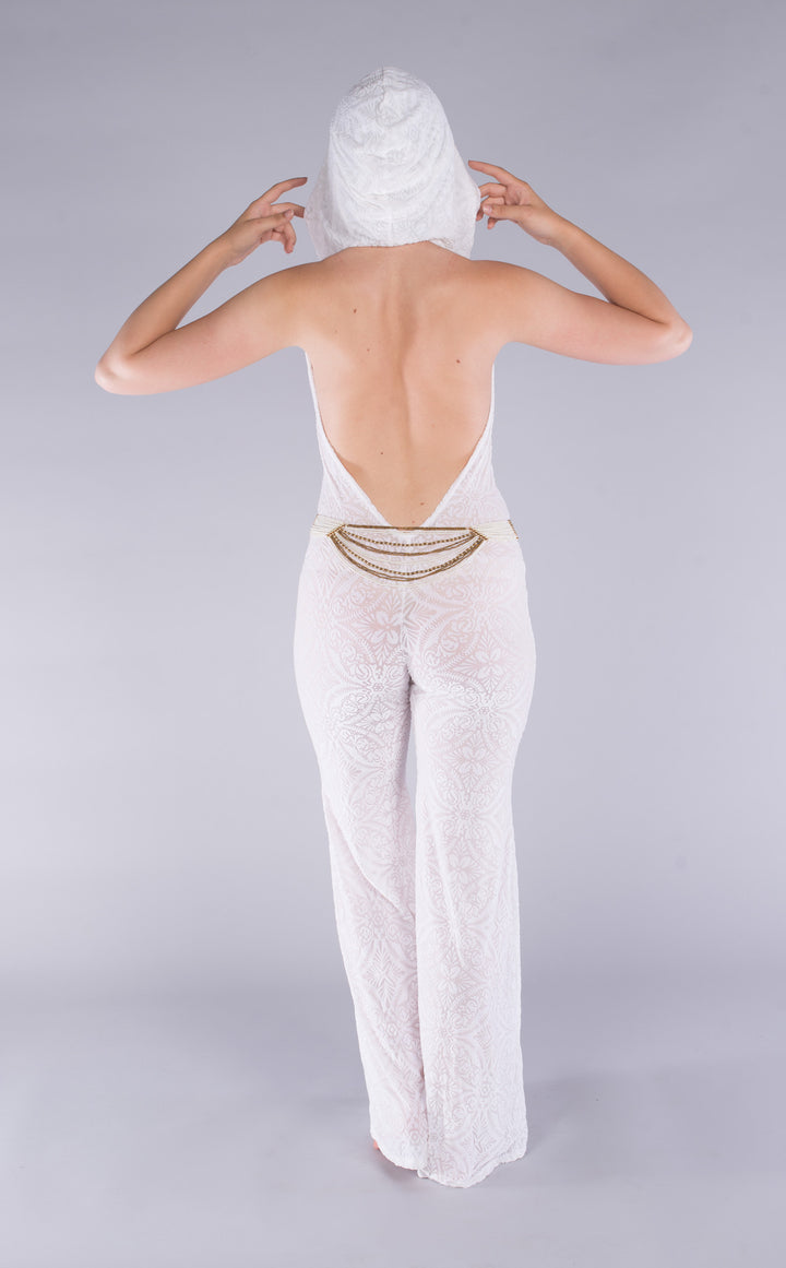 Snow White Burnout Velvet Mystique Onesie - Warrior Within Designs ,Onesie 