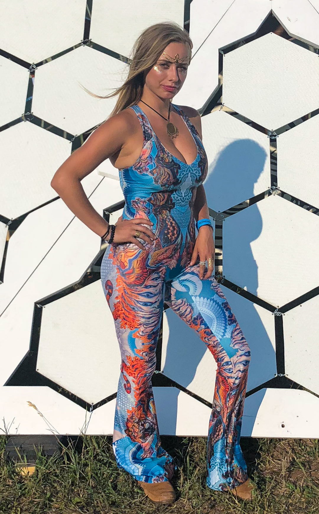 Swallow Tail Panther Onesie - Android Jones Collection - Warrior Within Designs ,Jumpsuit 