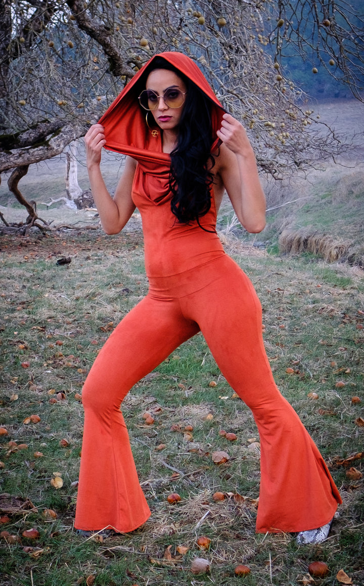 Burnt Sienna Suede Firebird Slim Bell Onesie - Warrior Within Designs ,Onesie 