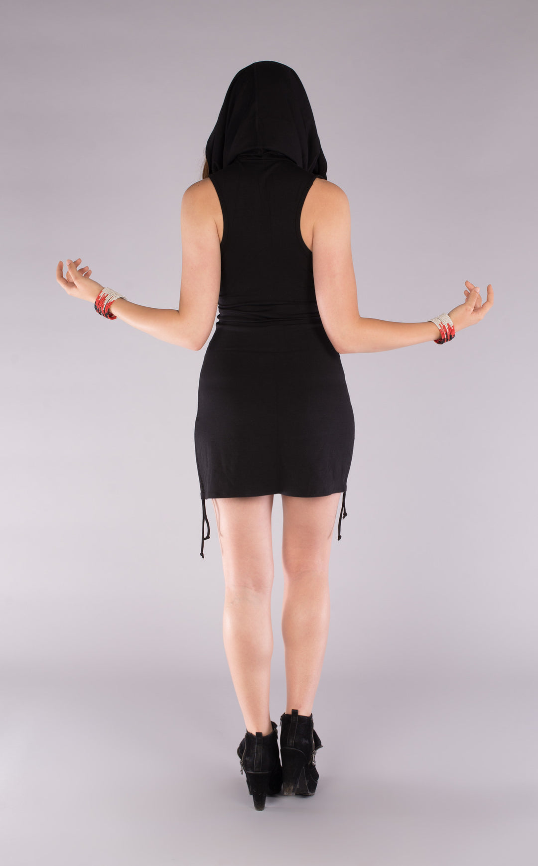 Black Bamboo Huntress Cinch Dress - Warrior Within Designs ,Dress 