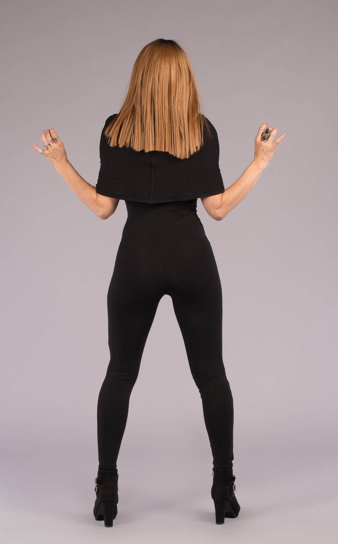 Black Bamboo Huntress Ladyhawke Onesie - Warrior Within Designs ,Tight Leg Onesie 