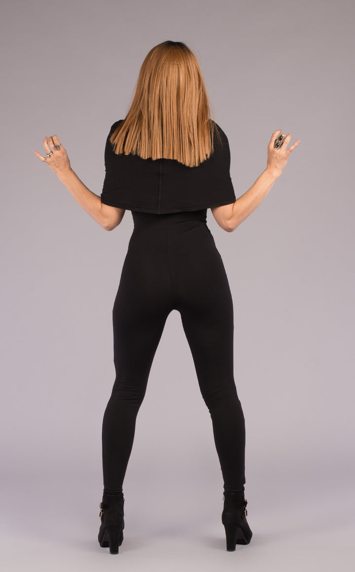 Black Bamboo Huntress Ladyhawke Onesie - Warrior Within Designs ,Tight Leg Onesie 