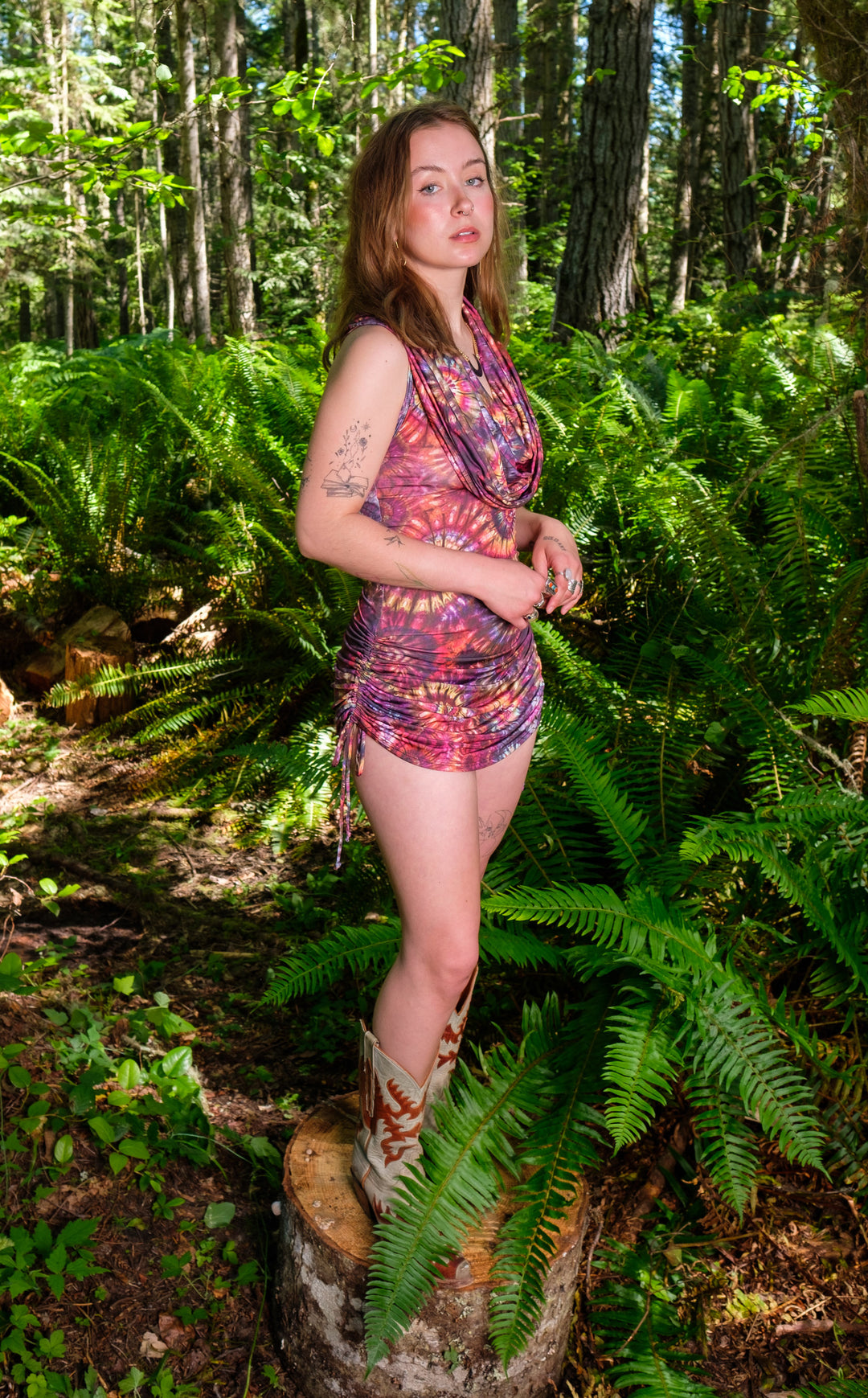 Maple Swirl Huntress Cinch Dress