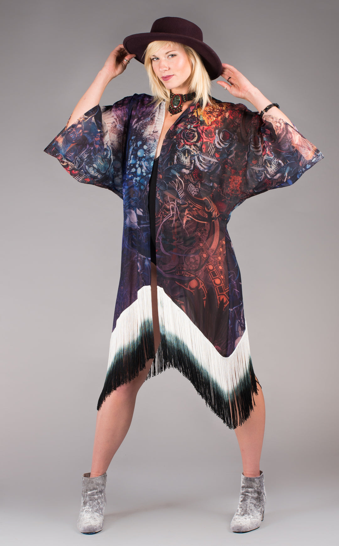 Android Jones Kimono - "Santa Clara" - Warrior Within Designs ,Onesie 