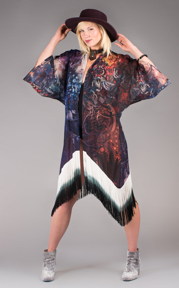 Android Jones Kimono - "Santa Clara" - Warrior Within Designs ,Onesie 