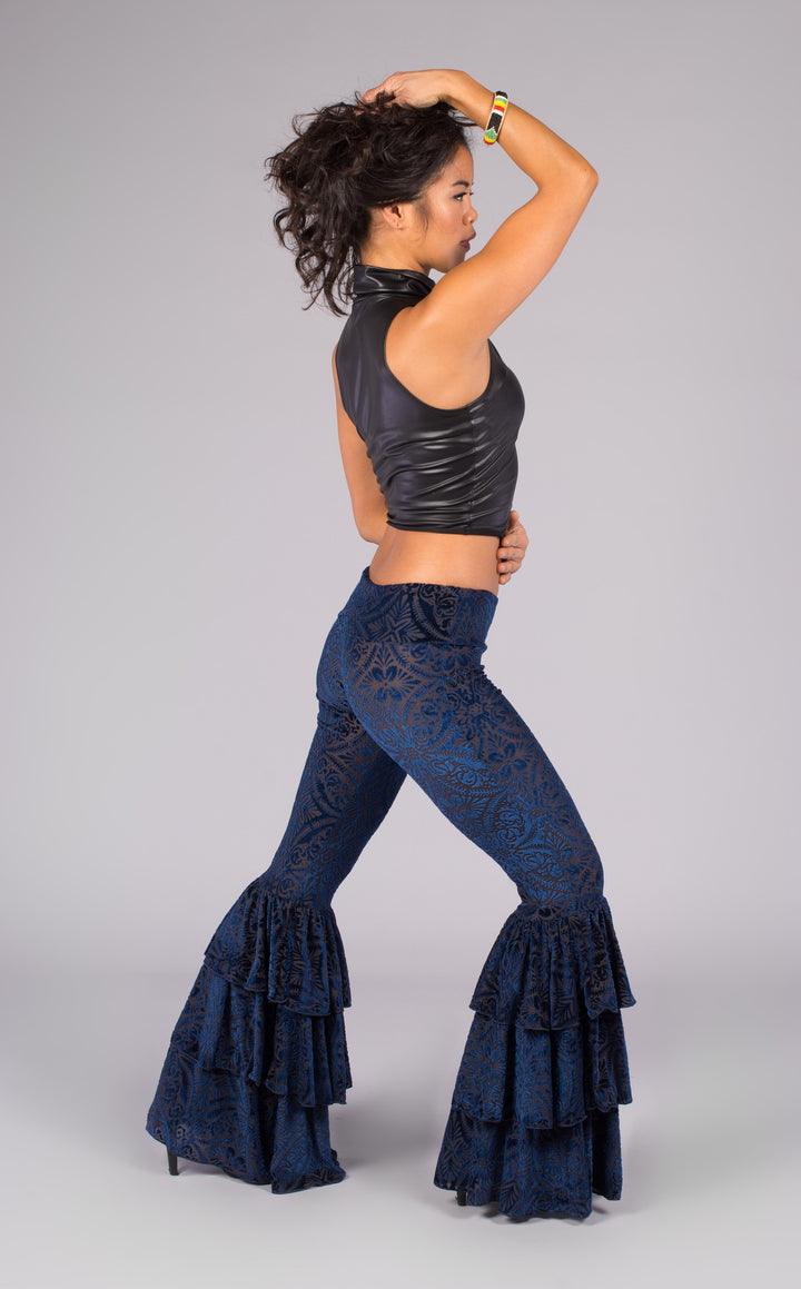 Ocean Burnout Velvet Pirate Pants - Warrior Within Designs ,Pants 