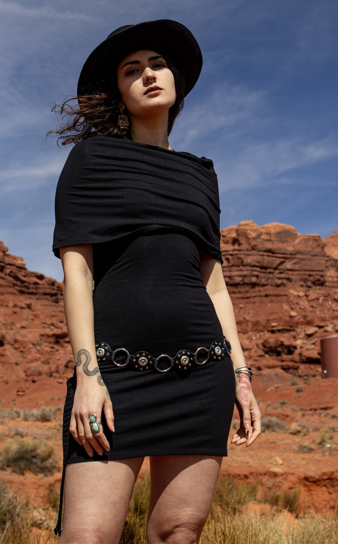 Black Bamboo Huntress Cinch Dress