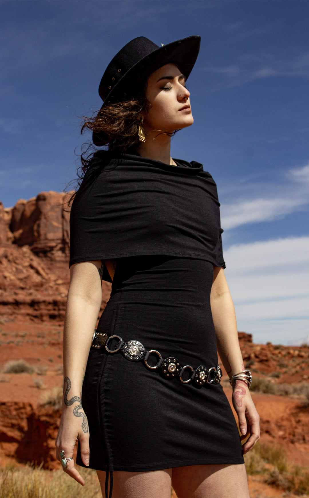 Black Bamboo Huntress Cinch Dress