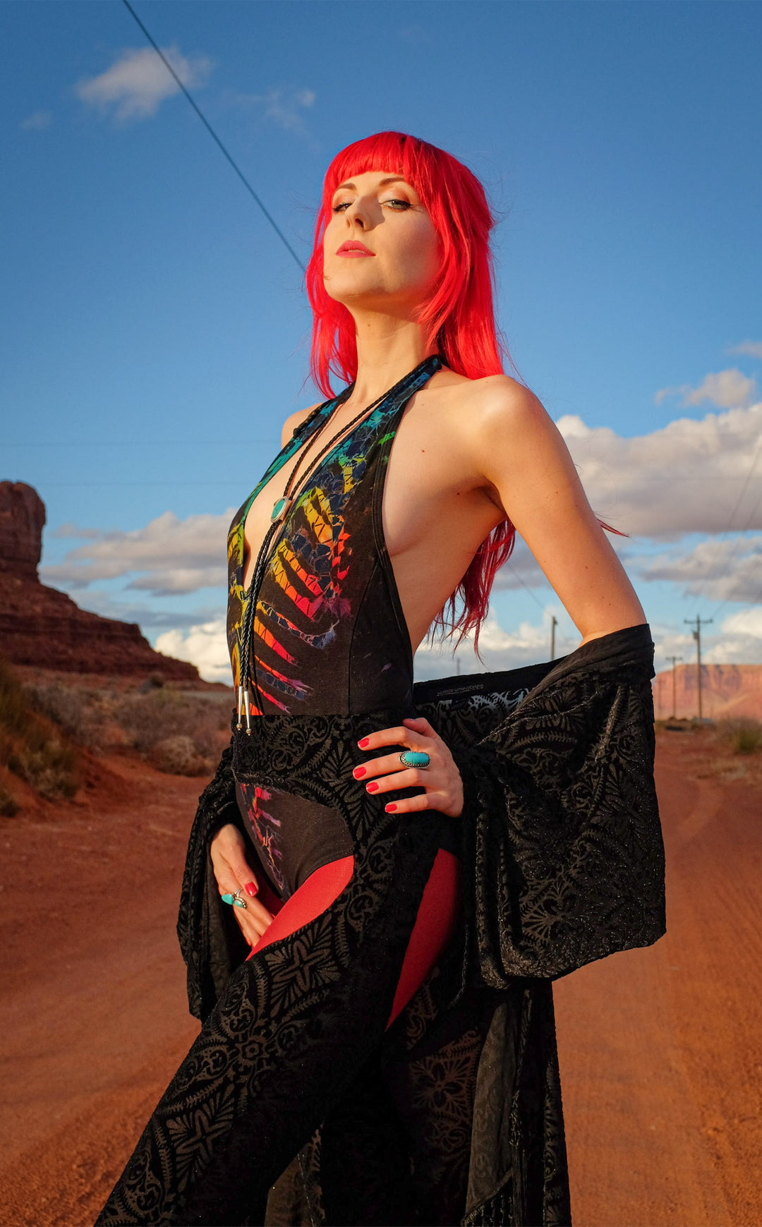 Rainbow Bones Tie Dye Liberty Bodysuit