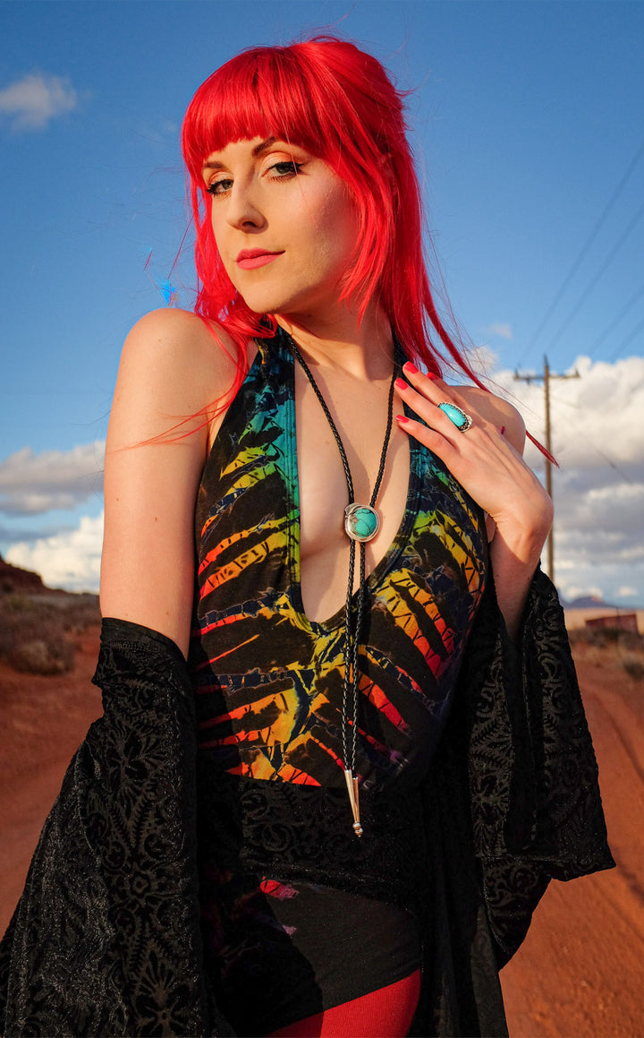 Rainbow Bones Tie Dye Liberty Bodysuit