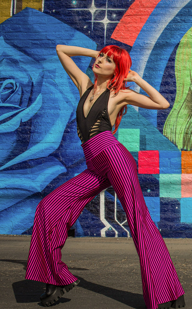 Neon Pink Dance Party Bell Bottoms – The Black Pearl Boutique