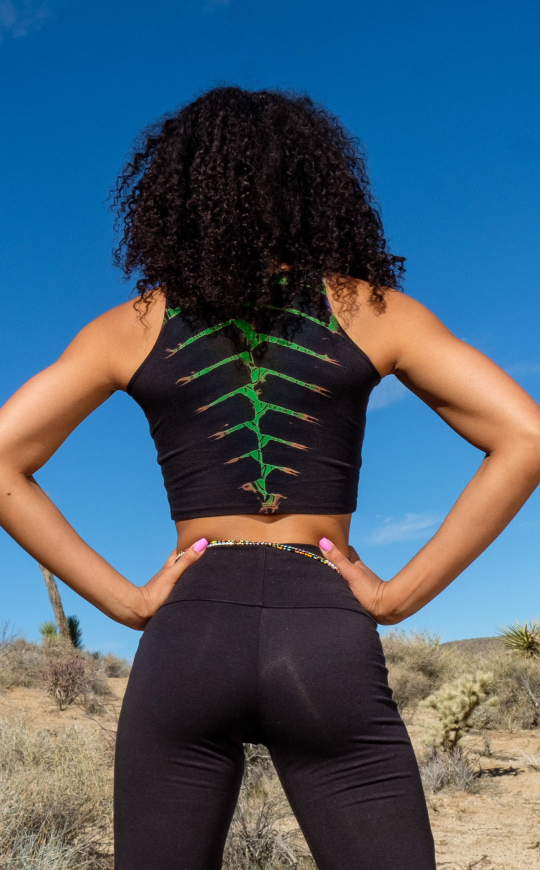 Rainbow Bones Tie Dye Crop Tank