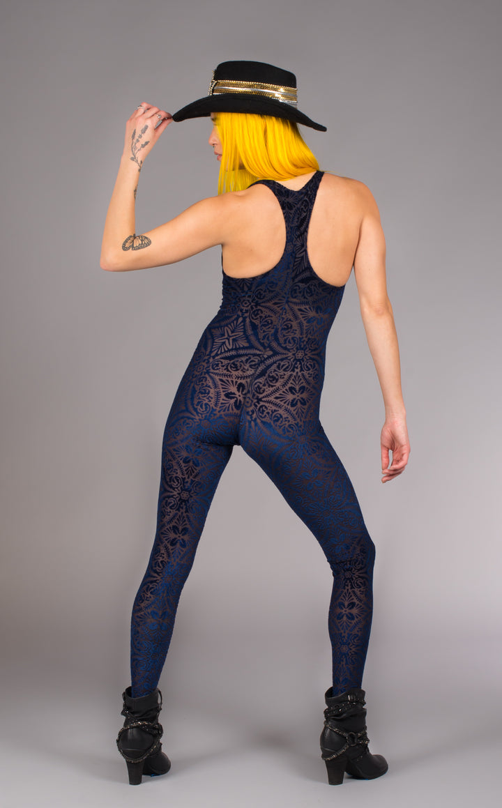 Ocean Burnout Velvet Panther Ladyhawke Onesie - Warrior Within Designs ,Onesie 